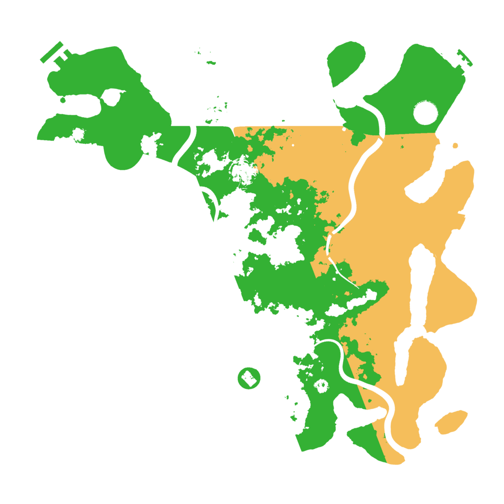 Biome Rust Map: Procedural Map, Size: 3700, Seed: 5652222