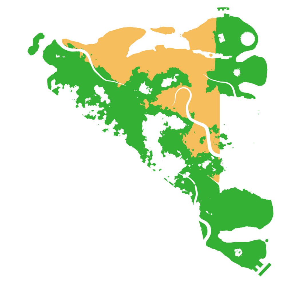 Biome Rust Map: Procedural Map, Size: 3700, Seed: 864555