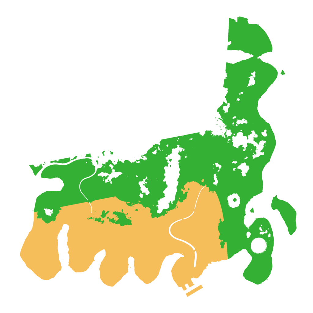 Biome Rust Map: Procedural Map, Size: 3500, Seed: 25739