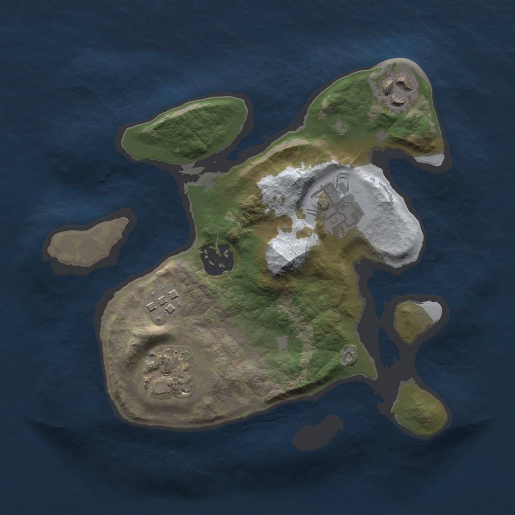 Rust Map: Barren, Size: 2300, Seed: 1337, 7 Monuments