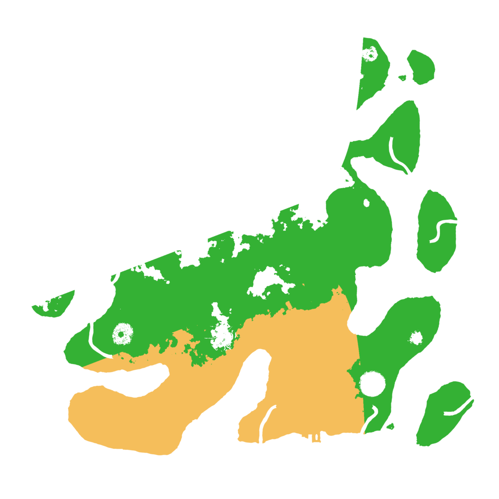 Biome Rust Map: Procedural Map, Size: 3500, Seed: 2622708