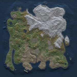 Thumbnail Rust Map: Procedural Map, Size: 3700, Seed: 3481780, 14 Monuments