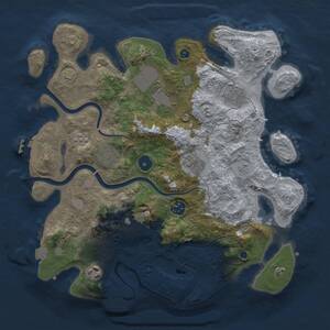 Thumbnail Rust Map: Procedural Map, Size: 3500, Seed: 5808102, 14 Monuments