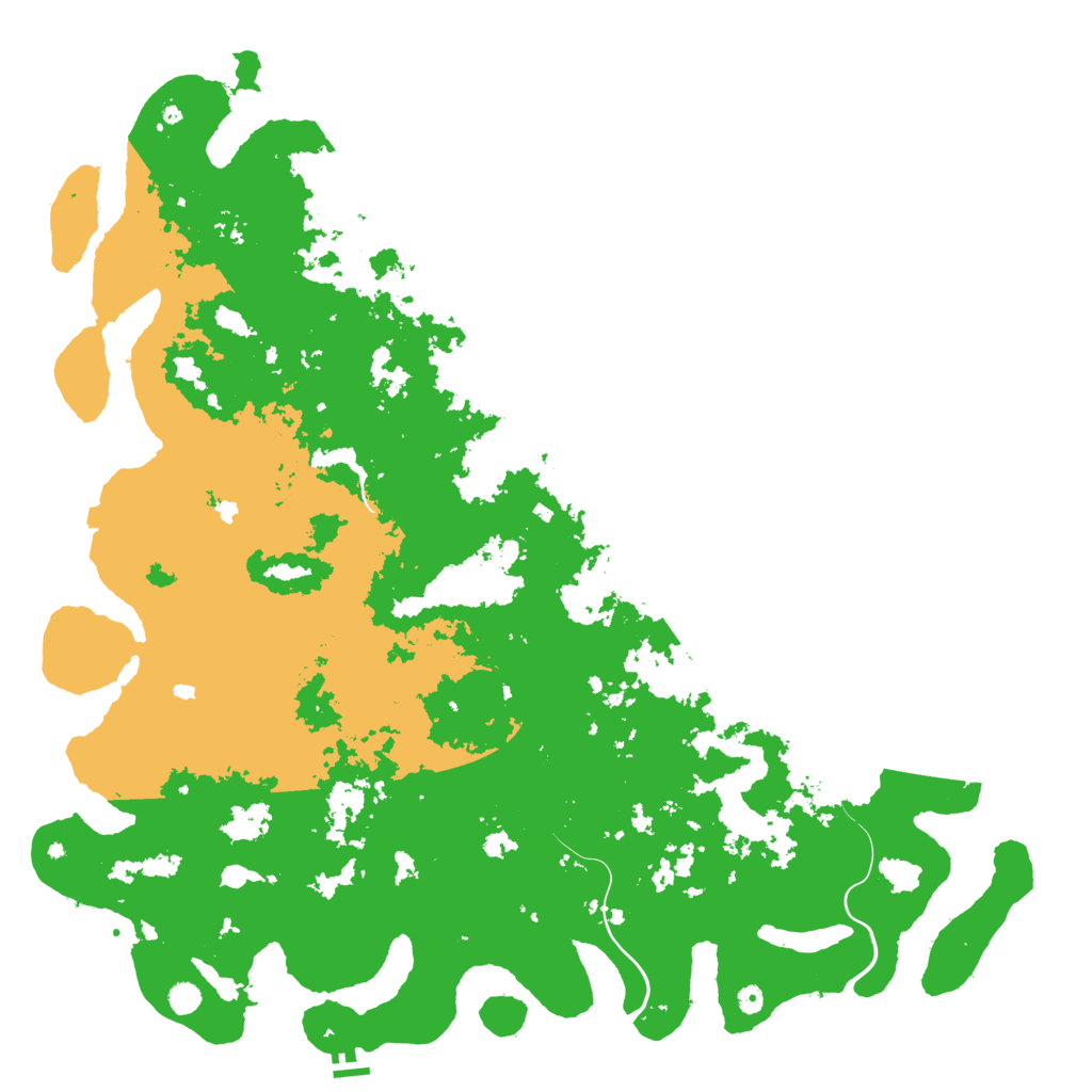 Biome Rust Map: Procedural Map, Size: 6000, Seed: 1664