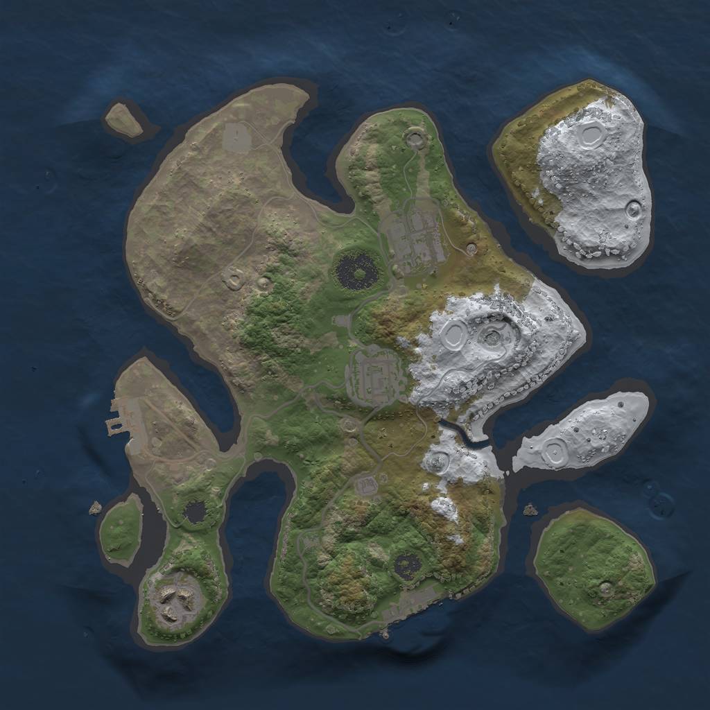 Rust Map: Procedural Map, Size: 2679, Seed: 343737166, 11 Monuments