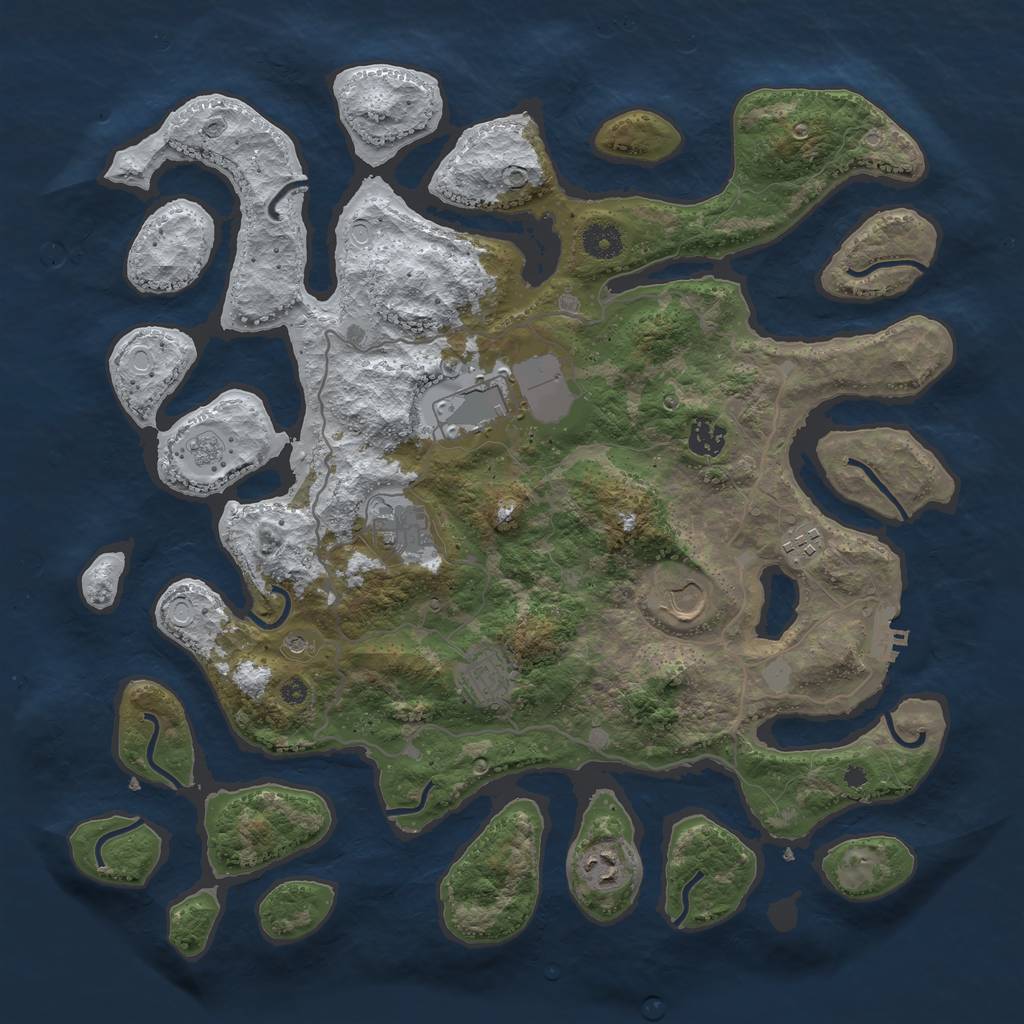 Rust Map: Procedural Map, Size: 4000, Seed: 2001991, 15 Monuments