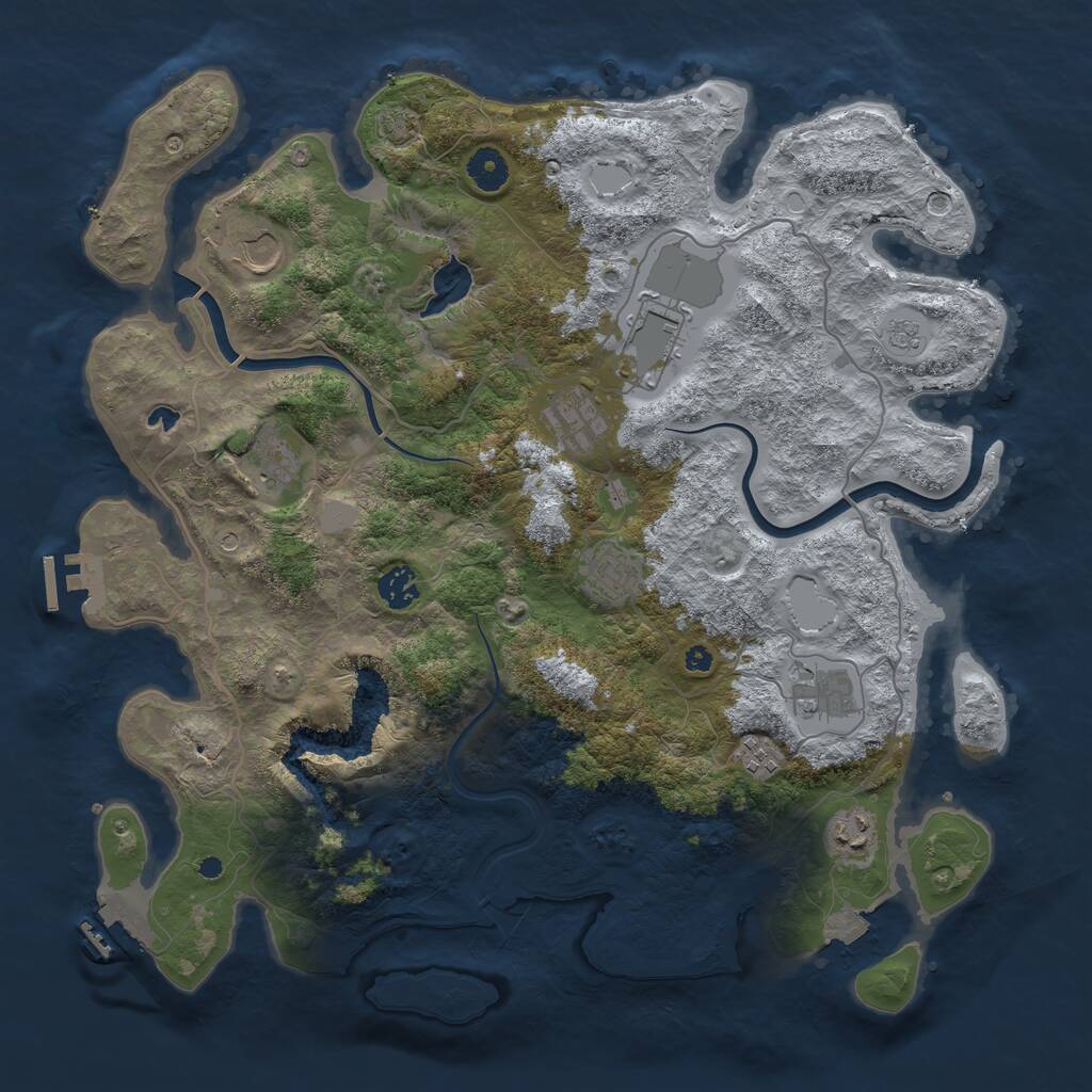 Rust Map: Procedural Map, Size: 4000, Seed: 4414401, 15 Monuments