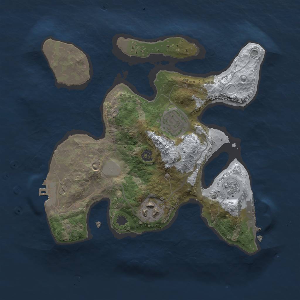 Rust Map: Procedural Map, Size: 2500, Seed: 1562025, 10 Monuments