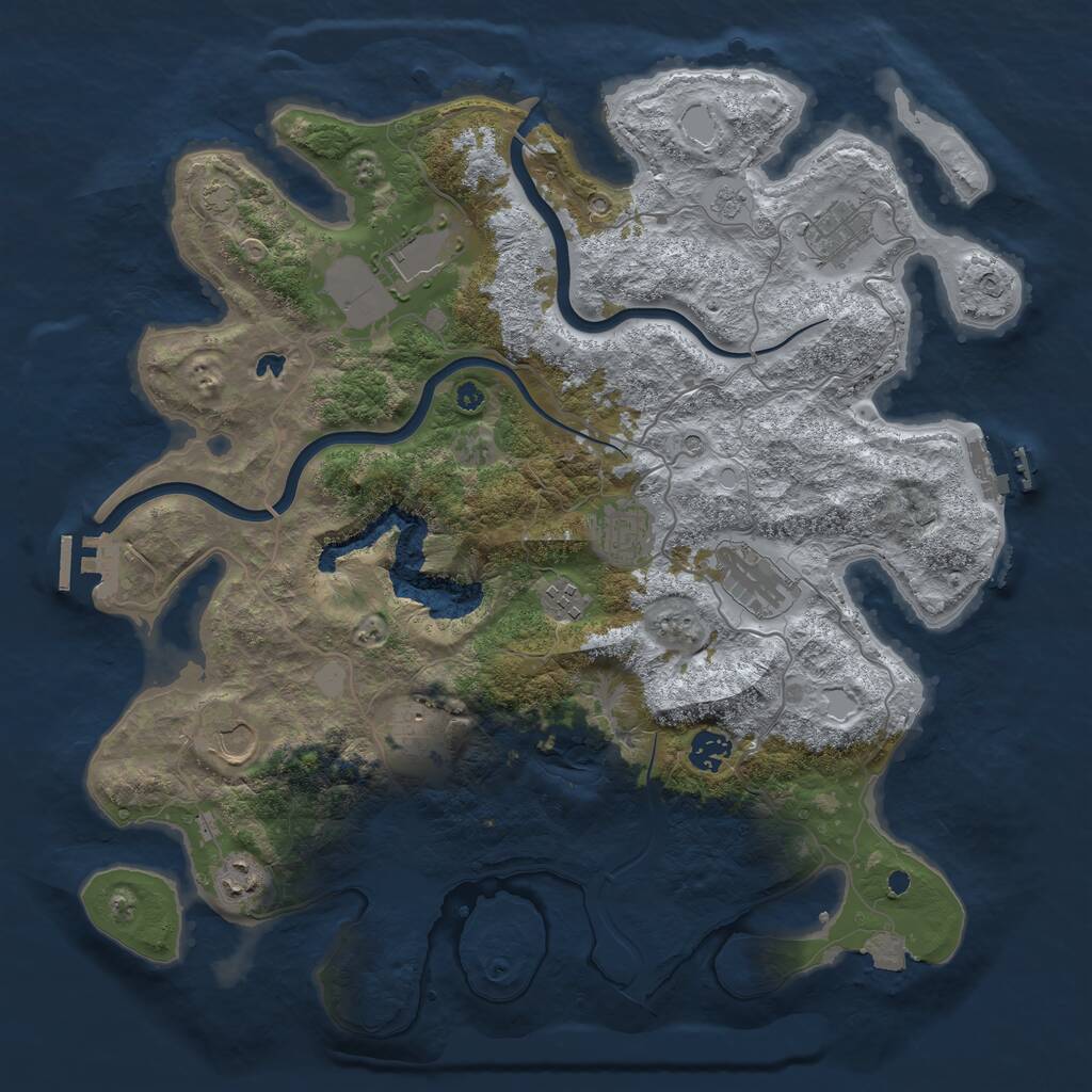 Rust Map: Procedural Map, Size: 4000, Seed: 2312239, 15 Monuments