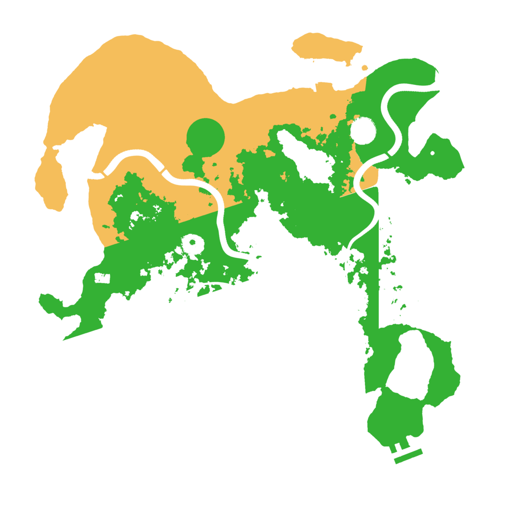 Biome Rust Map: Procedural Map, Size: 3500, Seed: 32748187