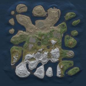 Thumbnail Rust Map: Procedural Map, Size: 3500, Seed: 164420527, 15 Monuments