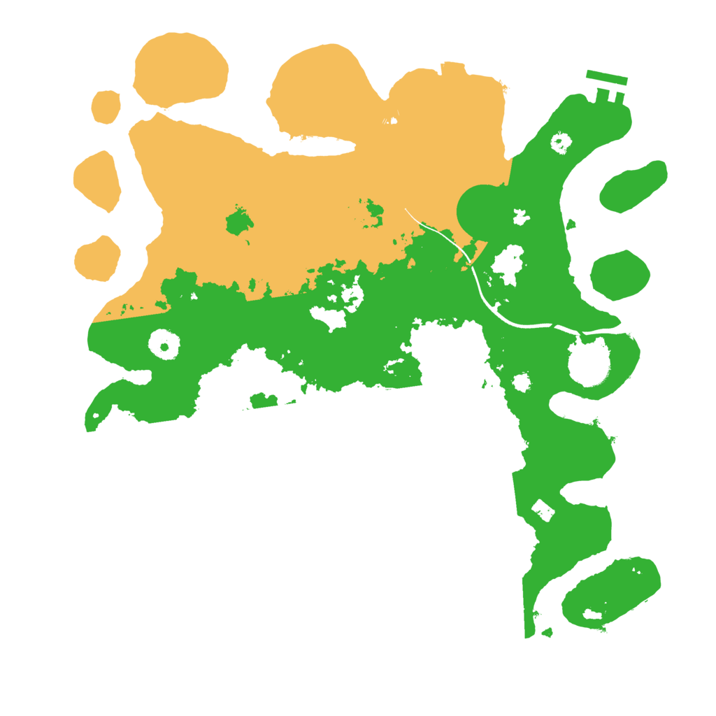 Biome Rust Map: Procedural Map, Size: 3500, Seed: 164420527