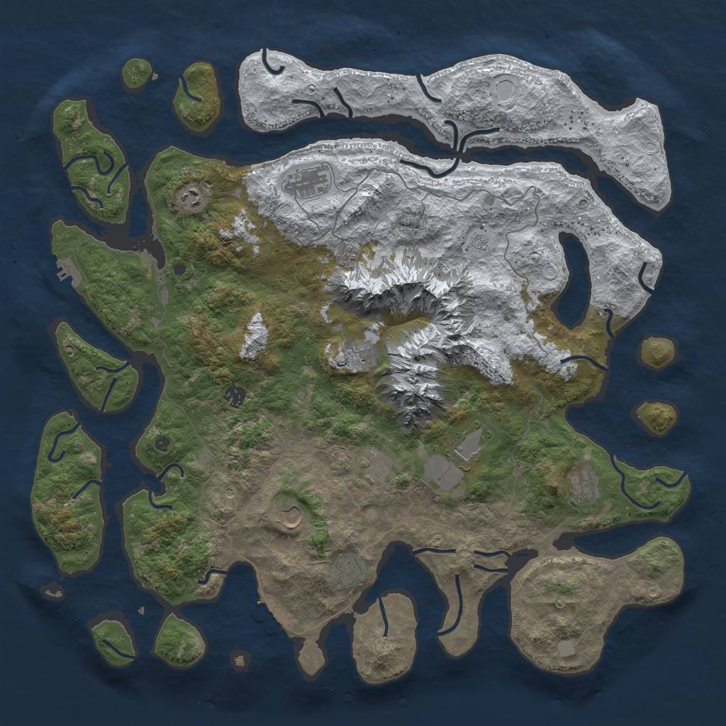 Rust Map: Procedural Map, Size: 5000, Seed: 308208108, 19 Monuments