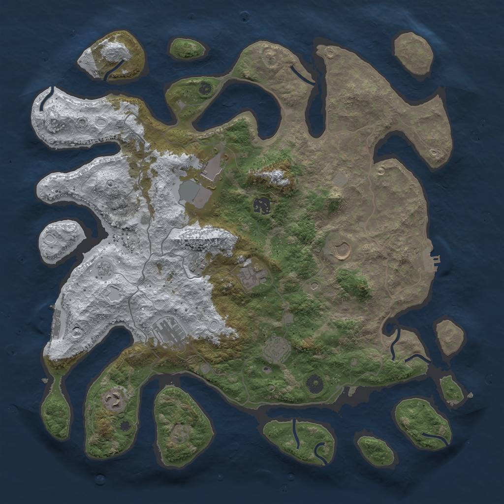 Rust Map: Procedural Map, Size: 4250, Seed: 125000, 17 Monuments