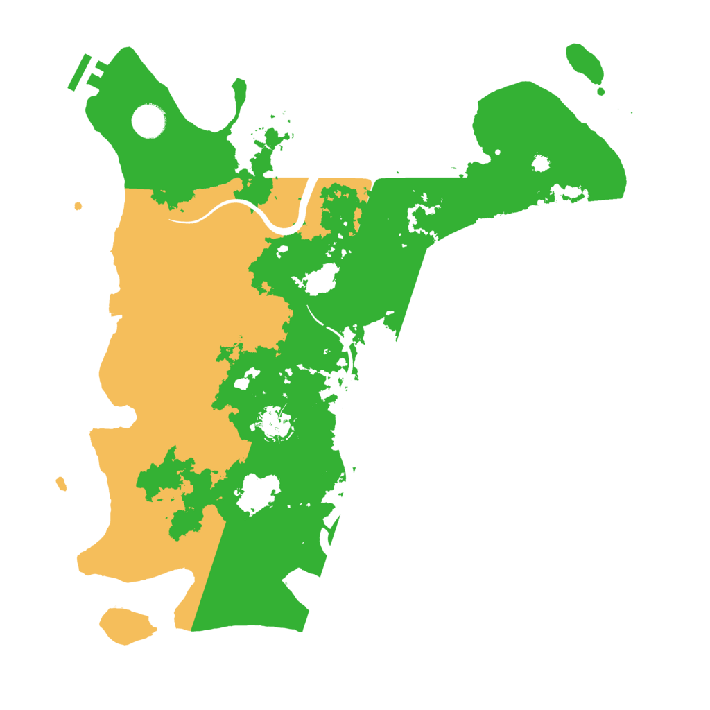 Biome Rust Map: Procedural Map, Size: 3700, Seed: 961225