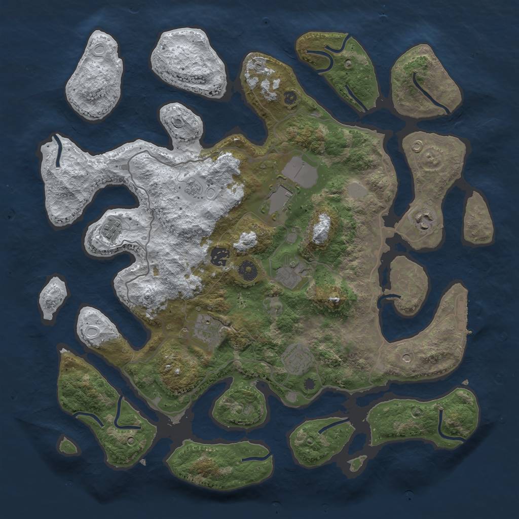 Rust Map: Procedural Map, Size: 4000, Seed: 5017132, 15 Monuments