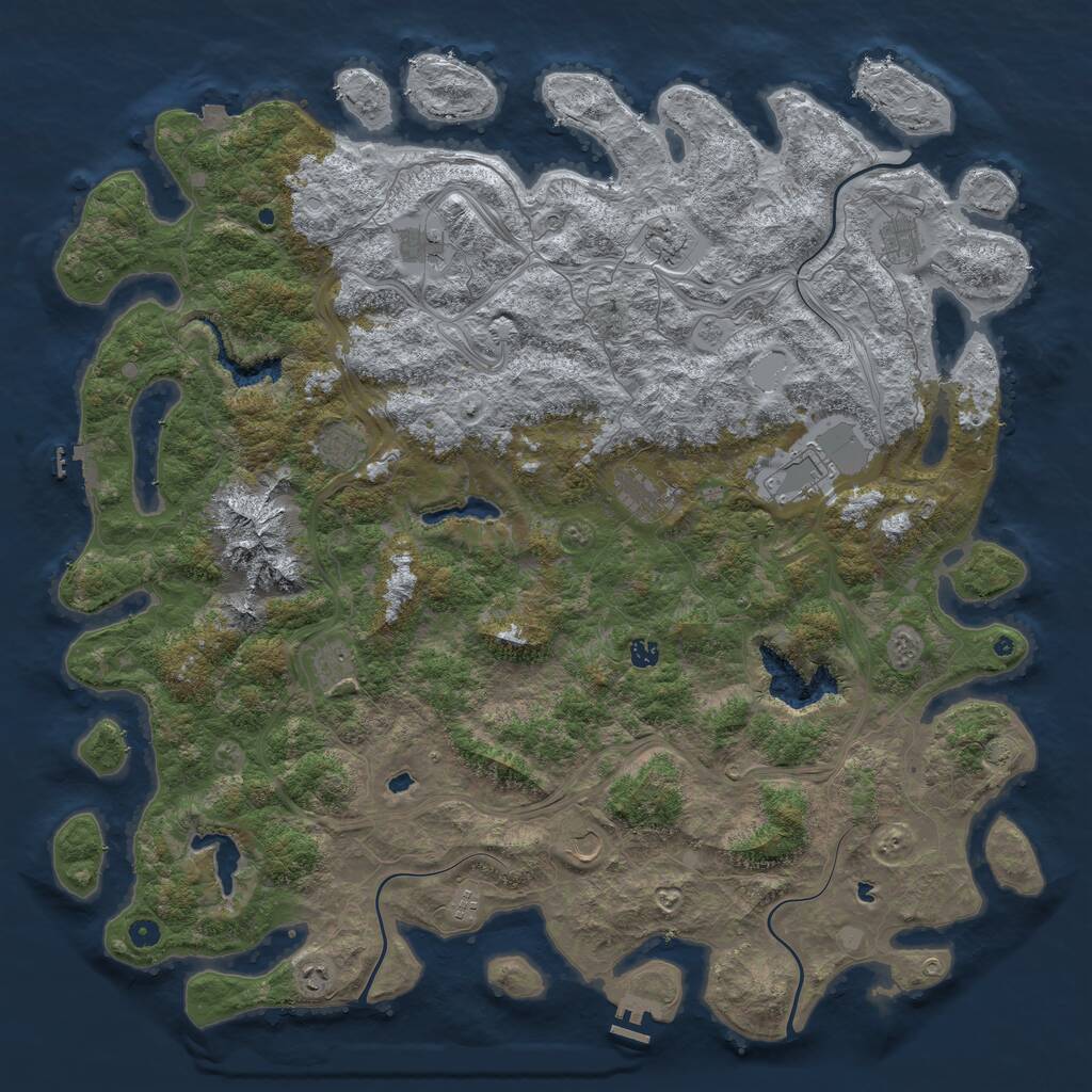 Rust Map: Procedural Map, Size: 5500, Seed: 1114673266, 17 Monuments