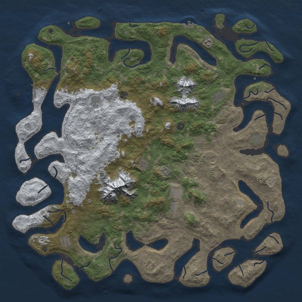 Rust Map: Procedural Map, Size: 6000, Seed: 1539364584, 20 Monuments