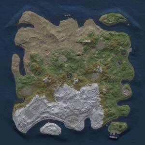 Thumbnail Rust Map: Procedural Map, Size: 4000, Seed: 752497845, 17 Monuments