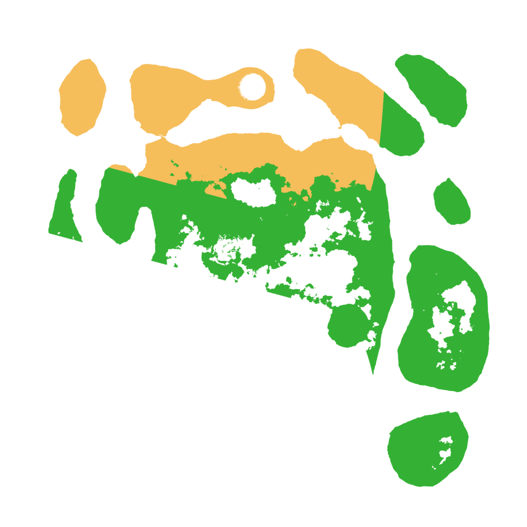 Biome Rust Map: Barren, Size: 3500, Seed: 79661