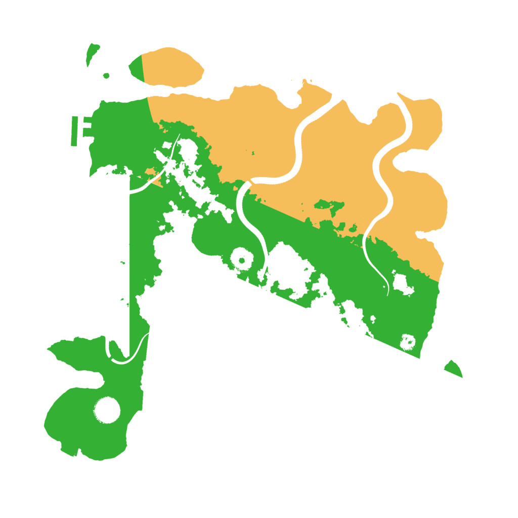 Biome Rust Map: Procedural Map, Size: 3500, Seed: 13690