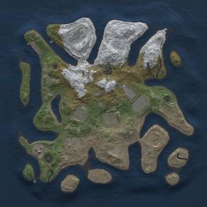 Thumbnail Rust Map: Procedural Map, Size: 3500, Seed: 6145931, 16 Monuments