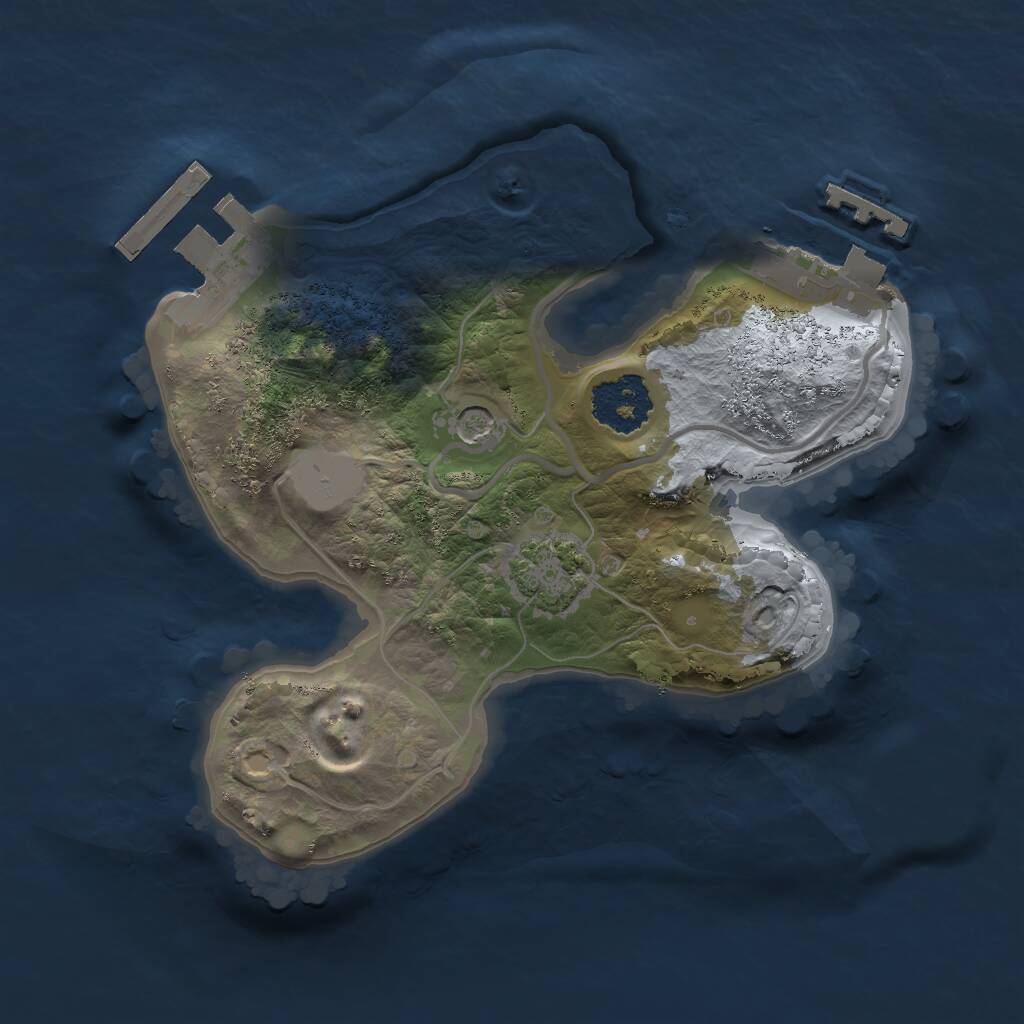 Rust Map: Procedural Map, Size: 1750, Seed: 569187669, 5 Monuments