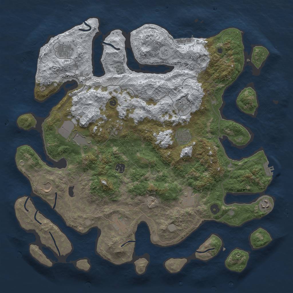 Rust Map: Procedural Map, Size: 4500, Seed: 5839258, 20 Monuments