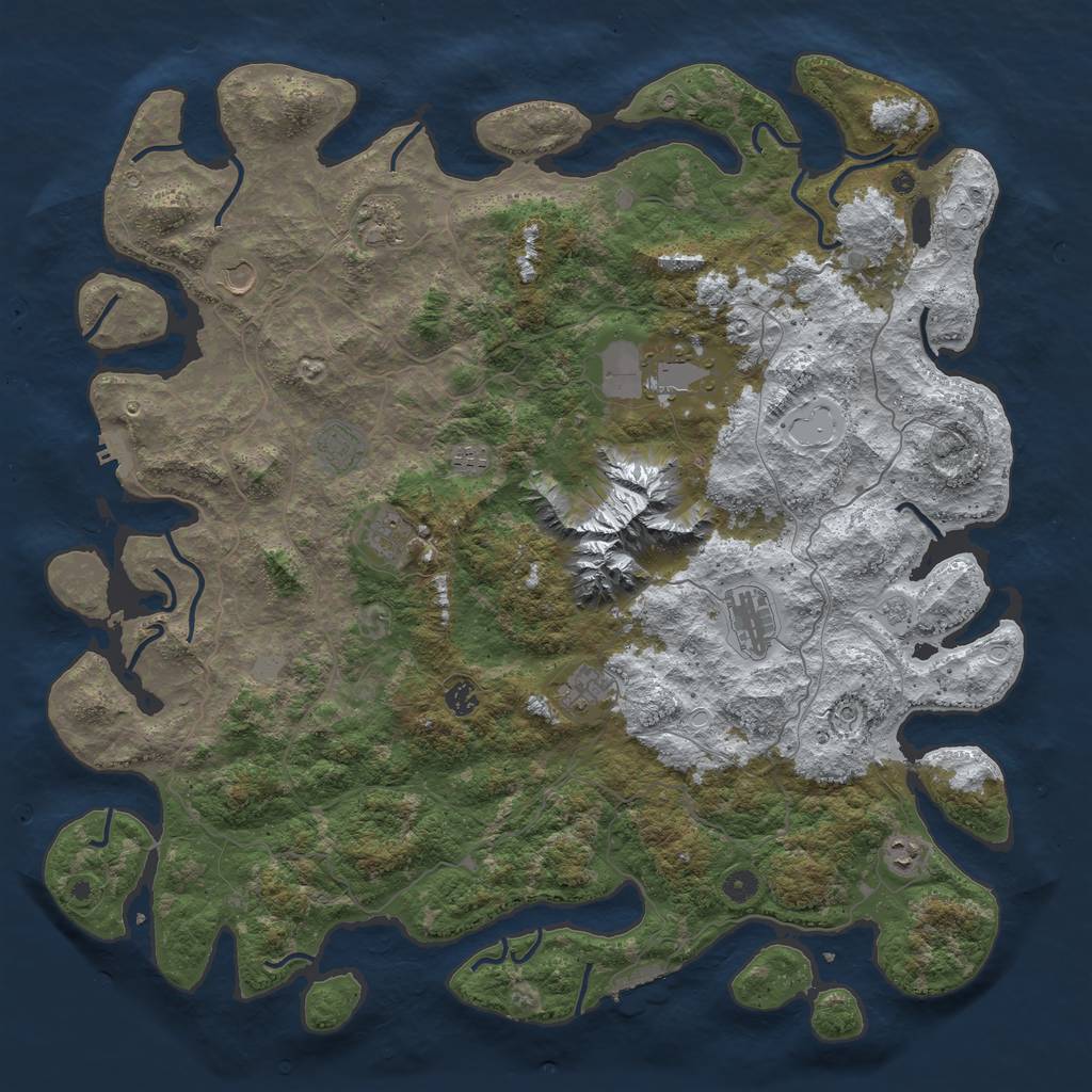 Rust Map: Procedural Map, Size: 5000, Seed: 507098171, 19 Monuments