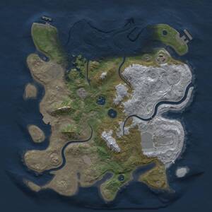 Thumbnail Rust Map: Procedural Map, Size: 3500, Seed: 1241814, 11 Monuments