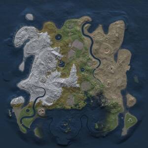Thumbnail Rust Map: Procedural Map, Size: 3500, Seed: 200, 15 Monuments