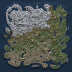 Thumbnail Rust Map: Procedural Map, Size: 5000, Seed: 648252, 16 Monuments