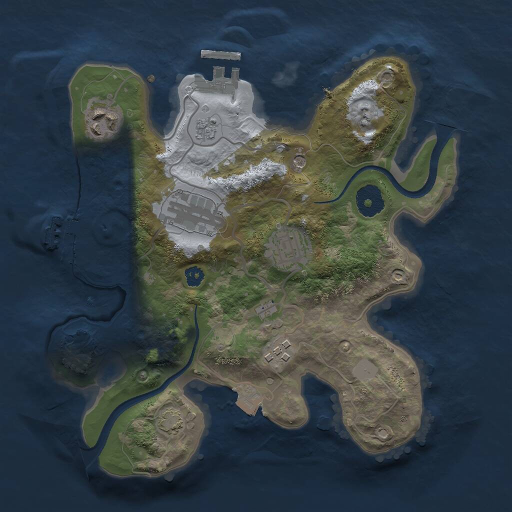 Rust Map: Procedural Map, Size: 2600, Seed: 21321, 10 Monuments