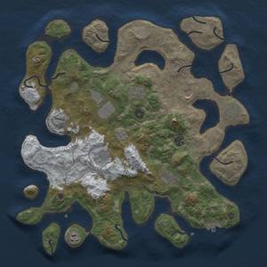 Thumbnail Rust Map: Procedural Map, Size: 4000, Seed: 962568737, 17 Monuments