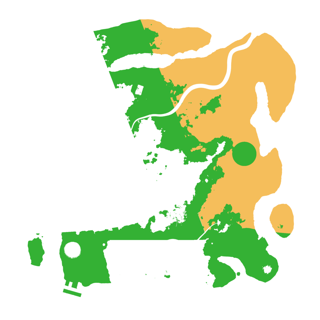 Biome Rust Map: Procedural Map, Size: 3500, Seed: 4001431