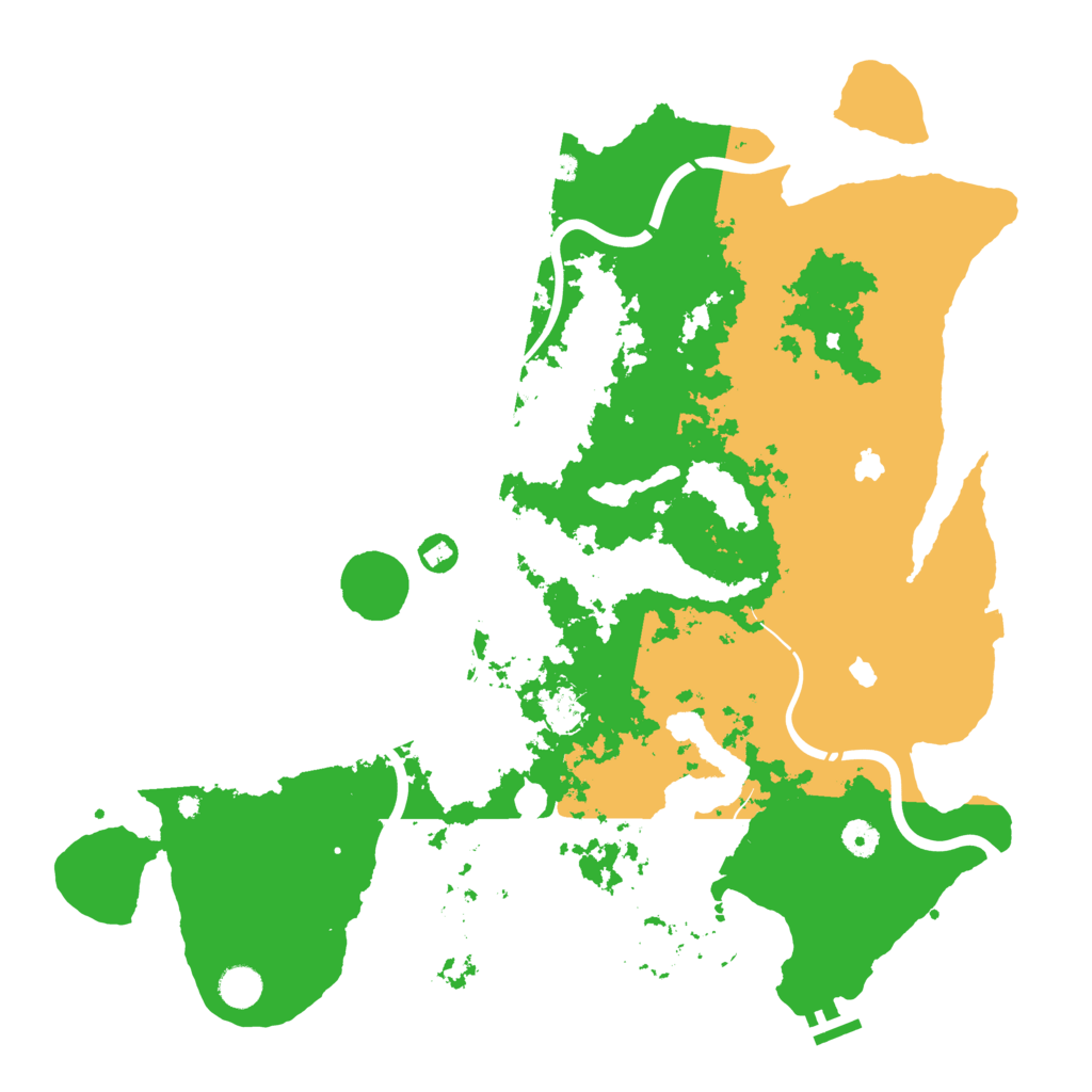 Biome Rust Map: Procedural Map, Size: 4500, Seed: 527458