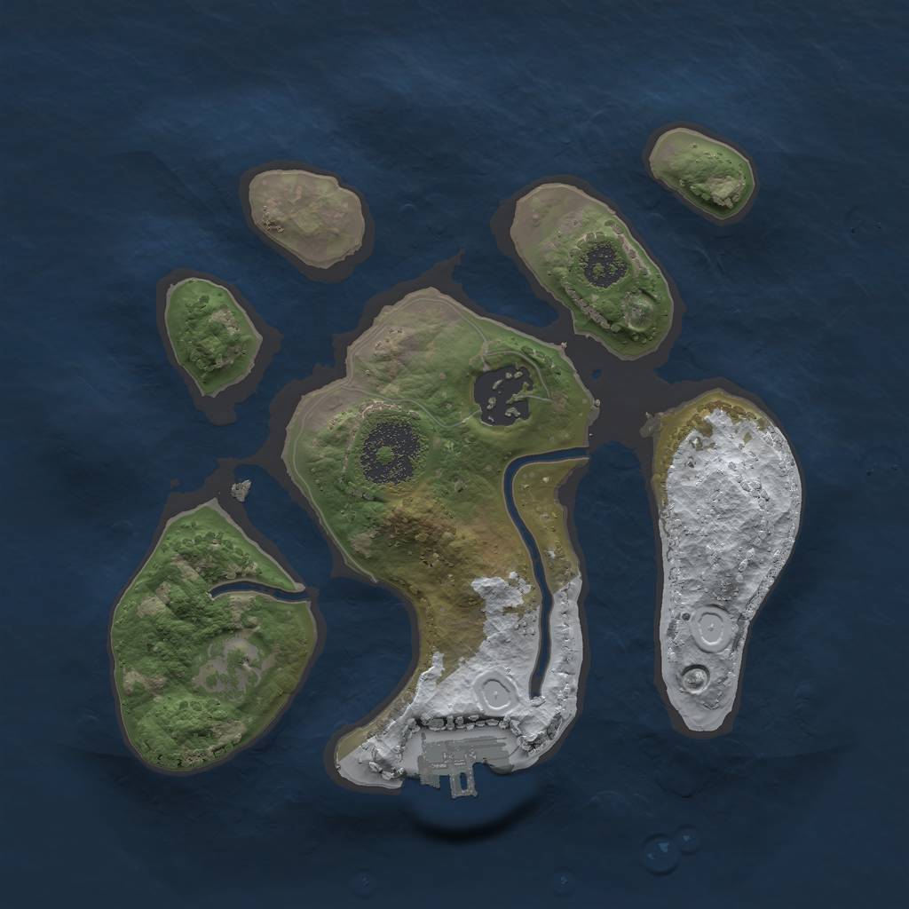 Rust Map: Procedural Map, Size: 2200, Seed: 175, 7 Monuments