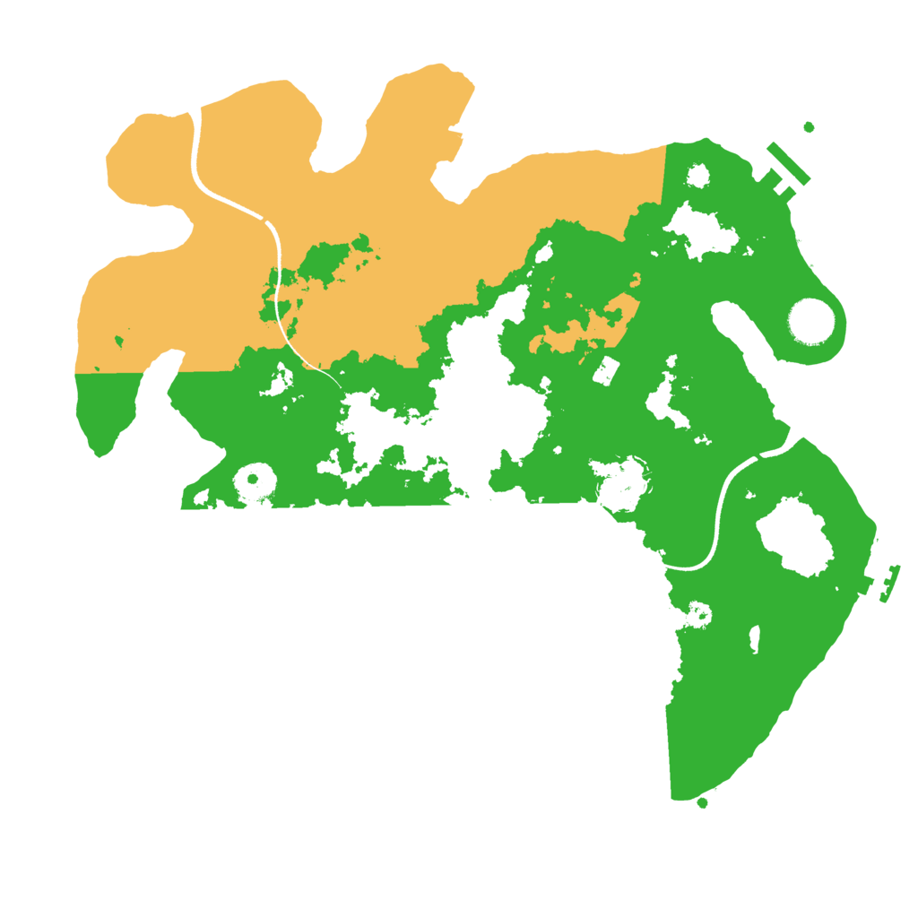 Biome Rust Map: Procedural Map, Size: 3500, Seed: 79455350