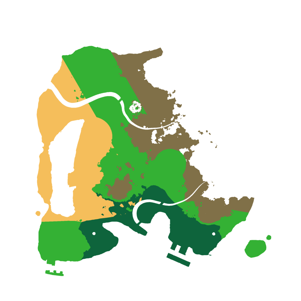 Biome Rust Map: Procedural Map, Size: 2500, Seed: 5765601