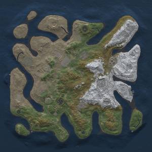 Thumbnail Rust Map: Procedural Map, Size: 4000, Seed: 1117, 19 Monuments