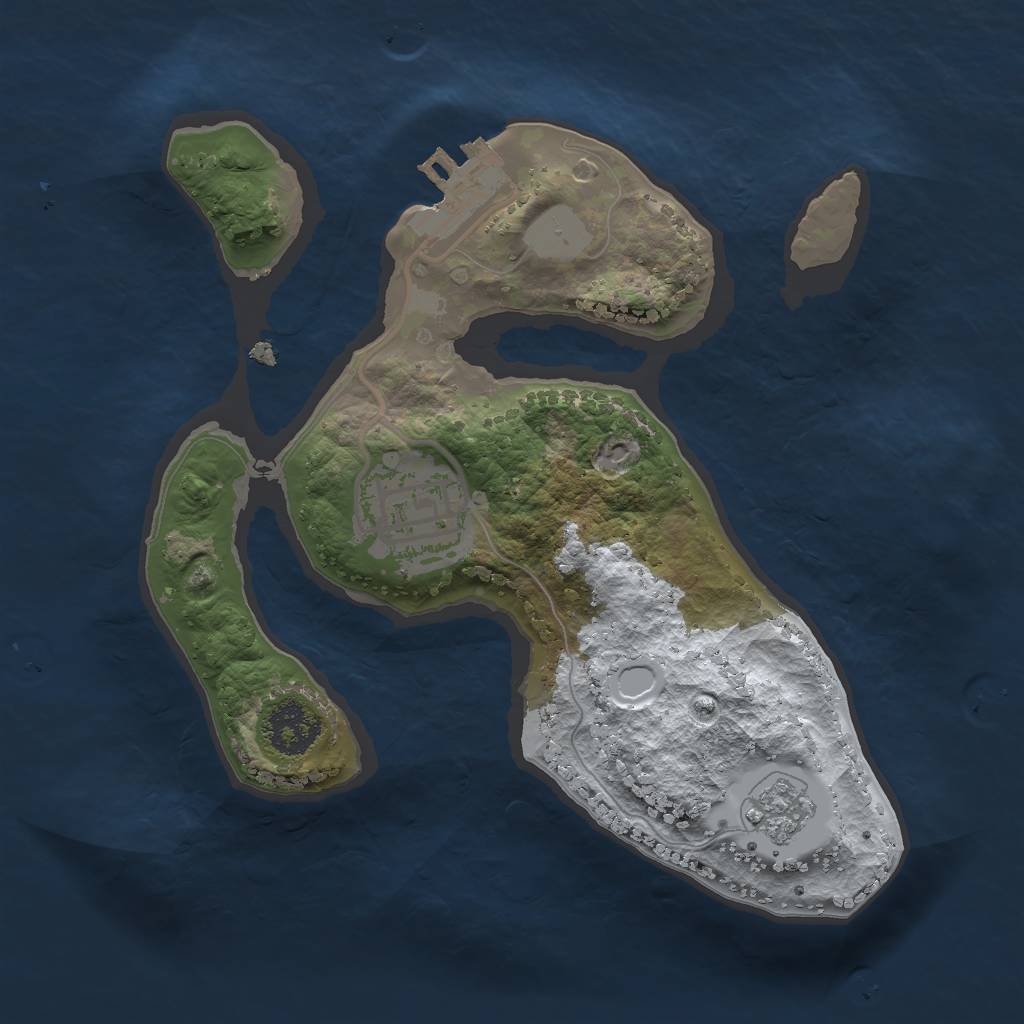 Rust Map: Procedural Map, Size: 2000, Seed: 489247, 8 Monuments