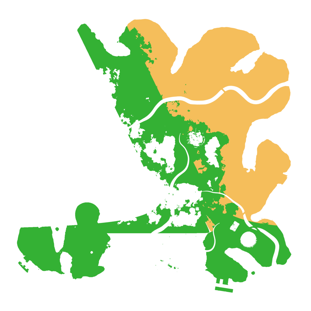 Biome Rust Map: Procedural Map, Size: 3500, Seed: 1273722