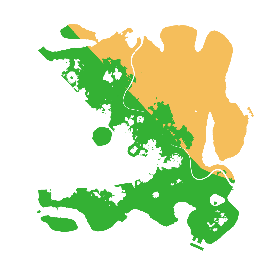 Biome Rust Map: Procedural Map, Size: 3700, Seed: 453447