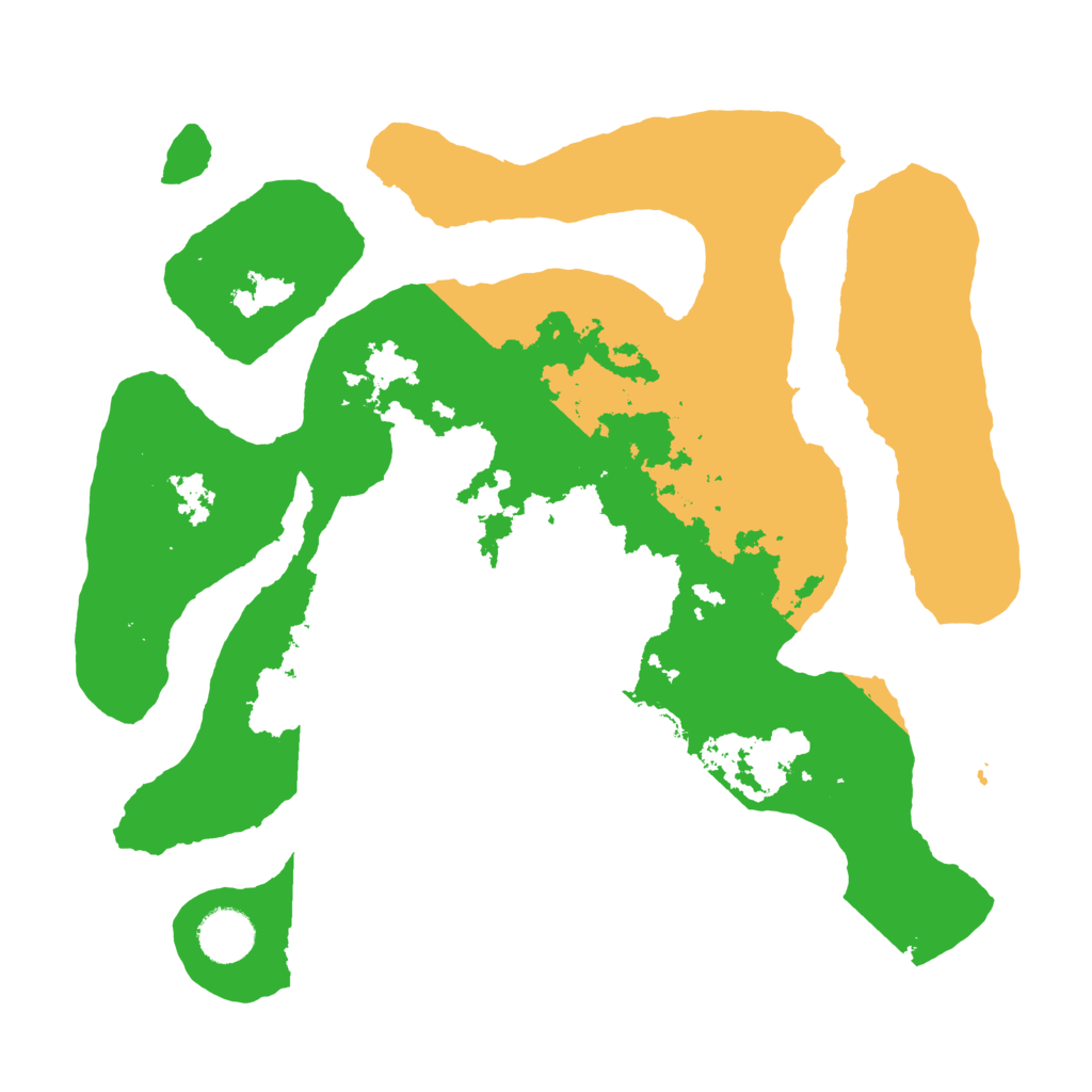 Biome Rust Map: Barren, Size: 3500, Seed: 151231