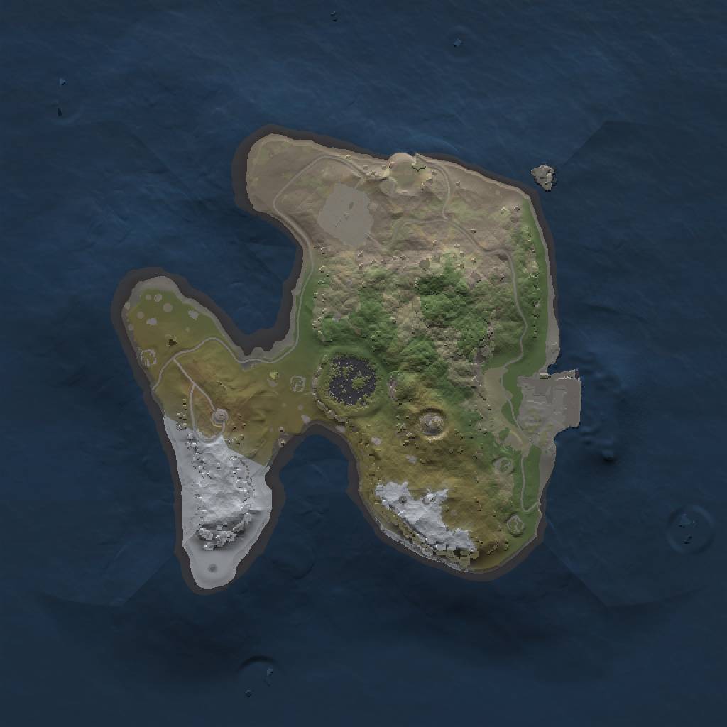 Rust Map: Procedural Map, Size: 1500, Seed: 3, 3 Monuments