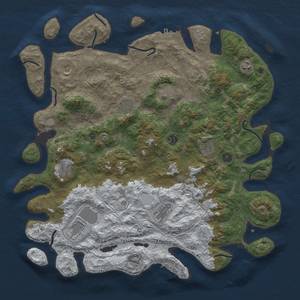 Thumbnail Rust Map: Procedural Map, Size: 4500, Seed: 81237260, 19 Monuments