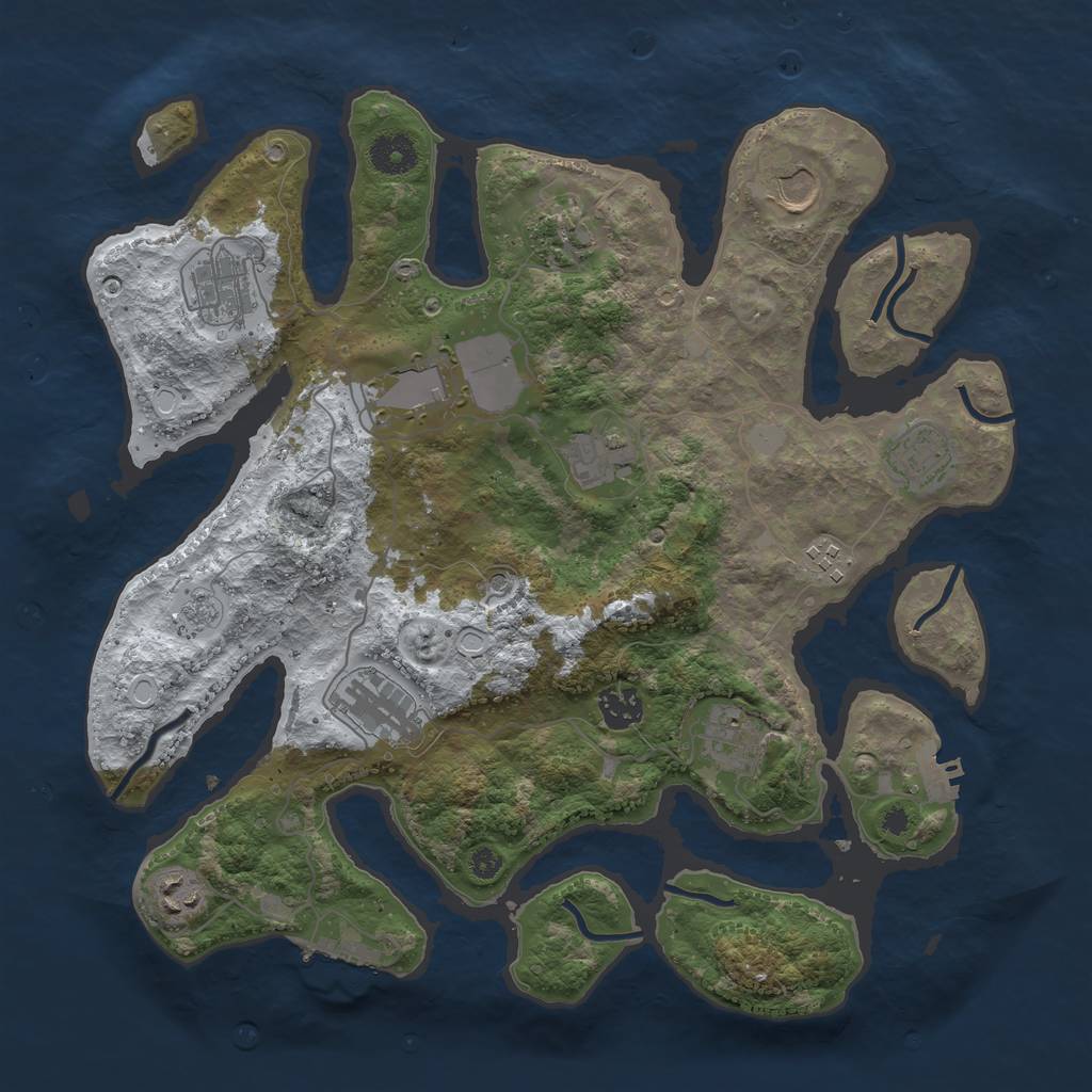 Rust Map: Procedural Map, Size: 3700, Seed: 248152, 20 Monuments