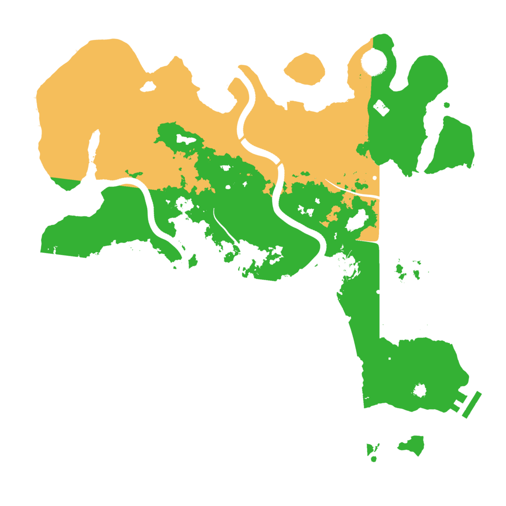 Biome Rust Map: Procedural Map, Size: 3500, Seed: 499592