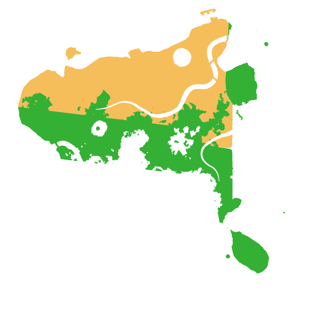 Biome Rust Map: Procedural Map, Size: 3000, Seed: 95323481