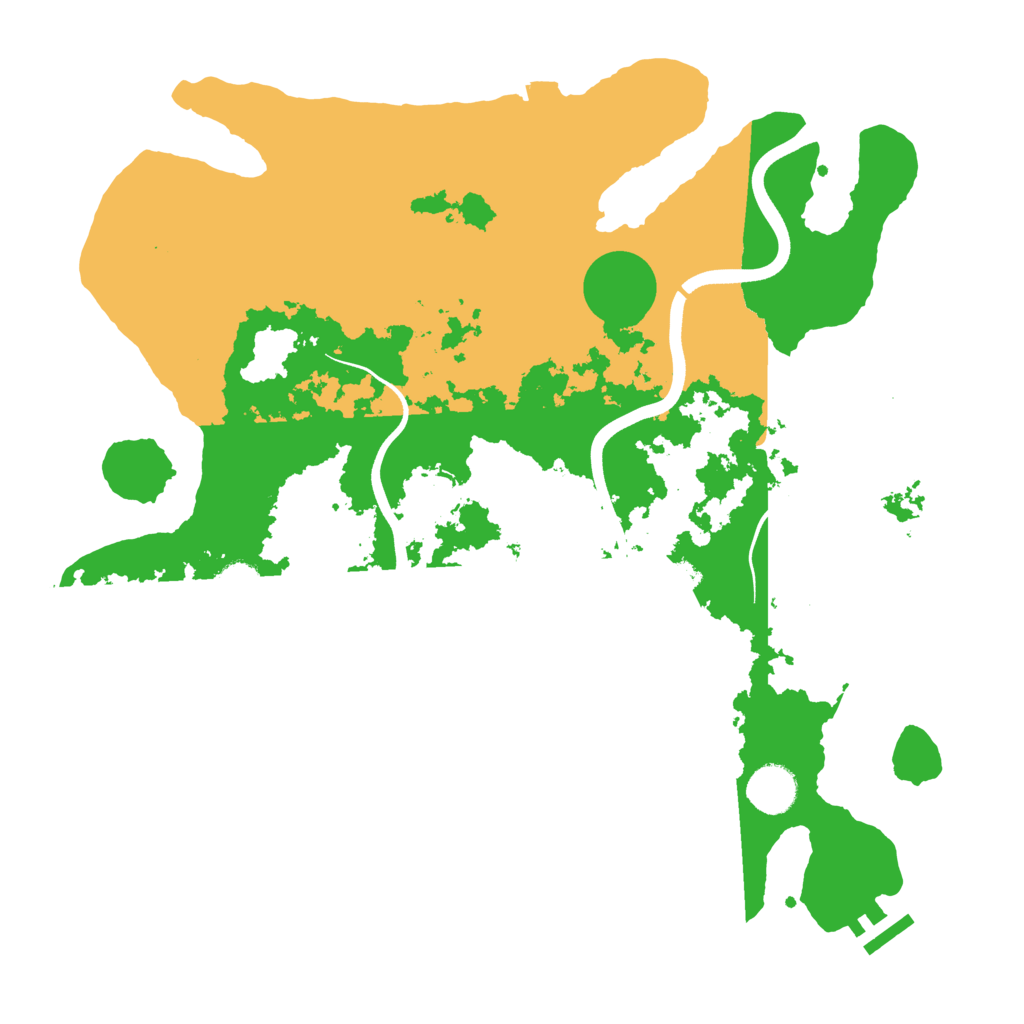 Biome Rust Map: Procedural Map, Size: 3700, Seed: 4373083